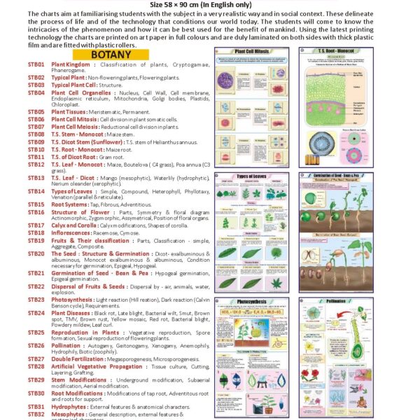 Botany Charts for school list