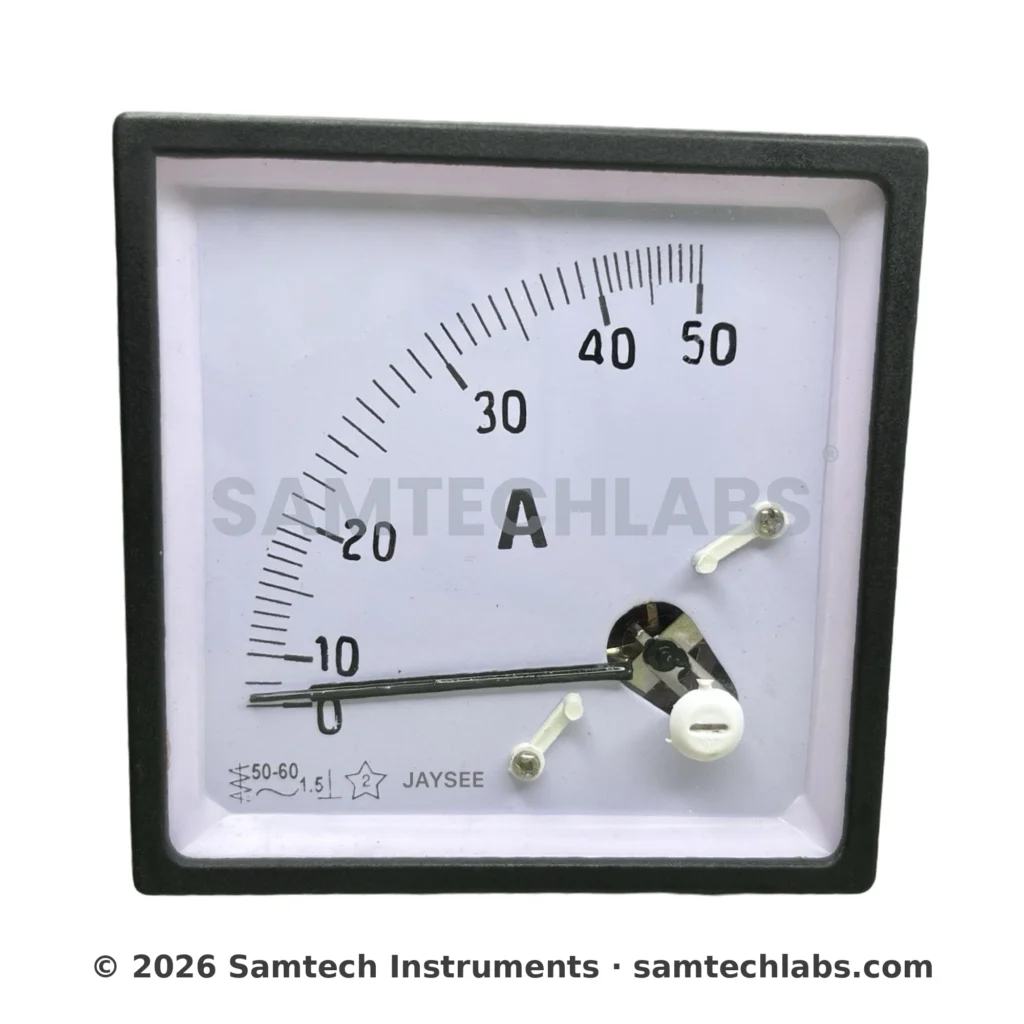 Analog Ammeter Panel Type 50A AC DC Manufacturer & Supplier in Ambala, India