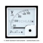 Analog Voltmeter Panel Type 500V AC DC Manufacturer & Supplier in Ambala, India