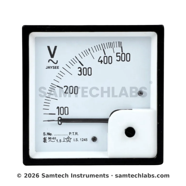 Analog Voltmeter Panel Type 500V AC DC Manufacturer & Supplier in Ambala, India