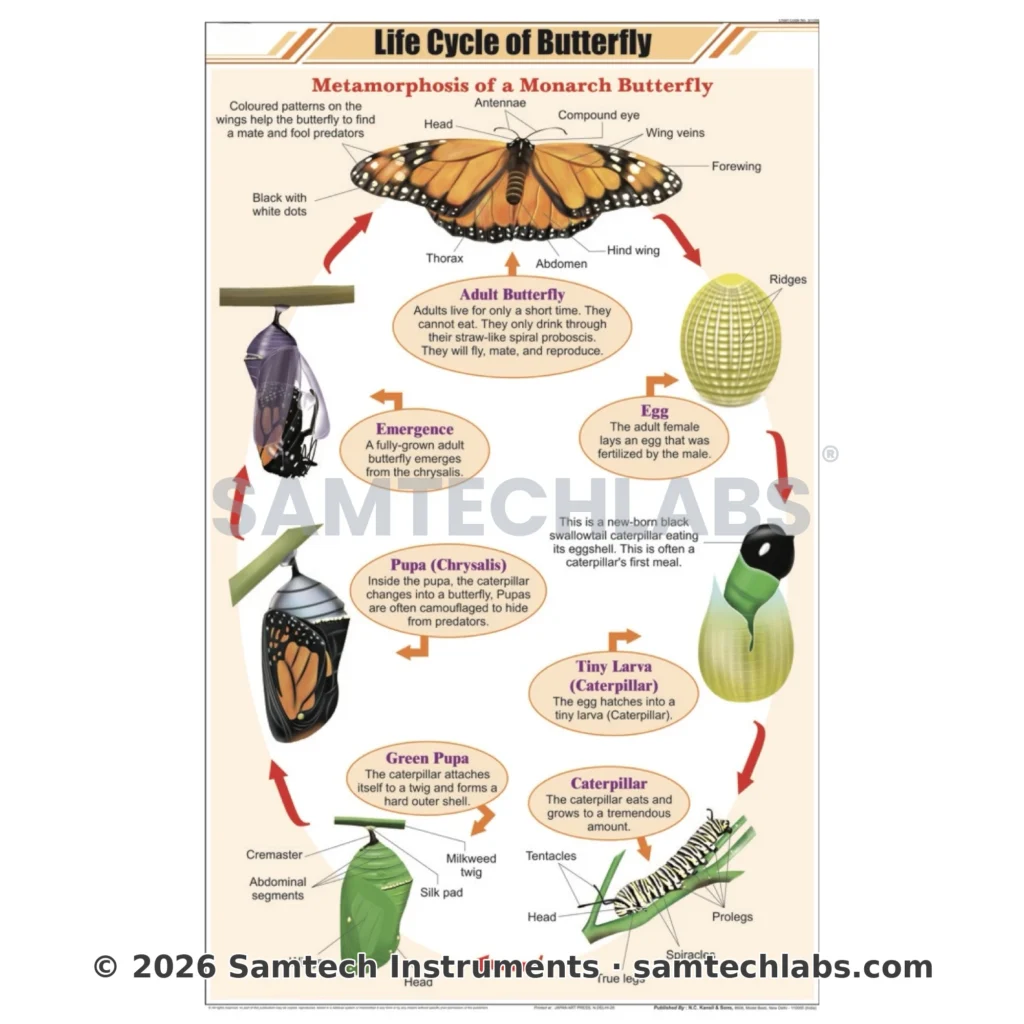 Life History of Butterfly Chart Manufacturer & Supplier in Ambala, India