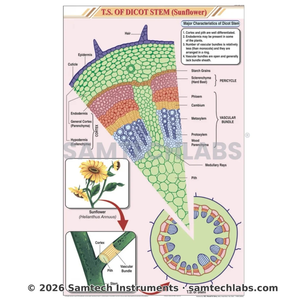 T.S Stem Dicot Chart Manufacturer & Supplier in Ambala, India