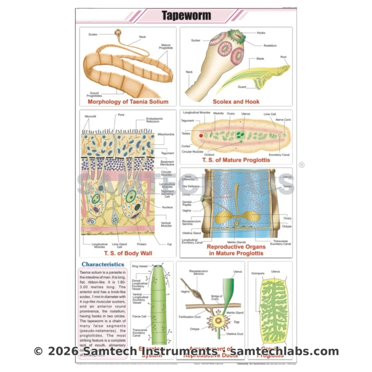 Tapeworm Chart Manufacturer & Supplier in Ambala, India