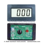 Digital Panel Meter back side showing PCB and connection terminals - Samtech Instruments, Ambala