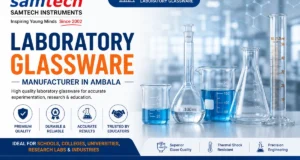 Laboratory glassware manufacturer in Ambala - Samtech Instruments beakers, flasks, burettes and measuring cylinders