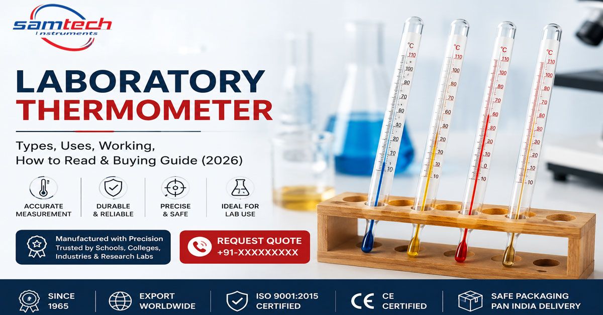Laboratory thermometer types and uses in chemistry lab