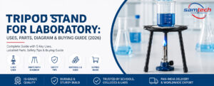 Laboratory tripod stand with wire gauze and beaker over a Bunsen burner – complete guide by Samtech Instruments