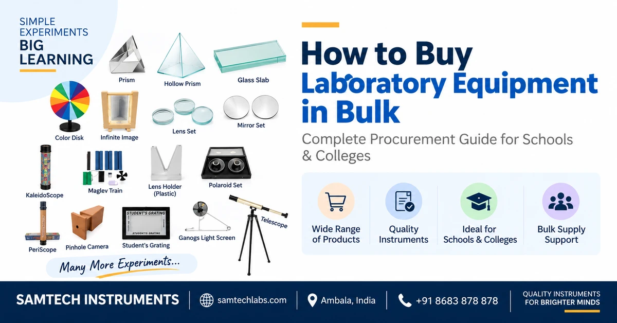 How to buy laboratory equipment in bulk - procurement guide for schools and colleges by Samtech Instruments